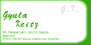 gyula keitz business card